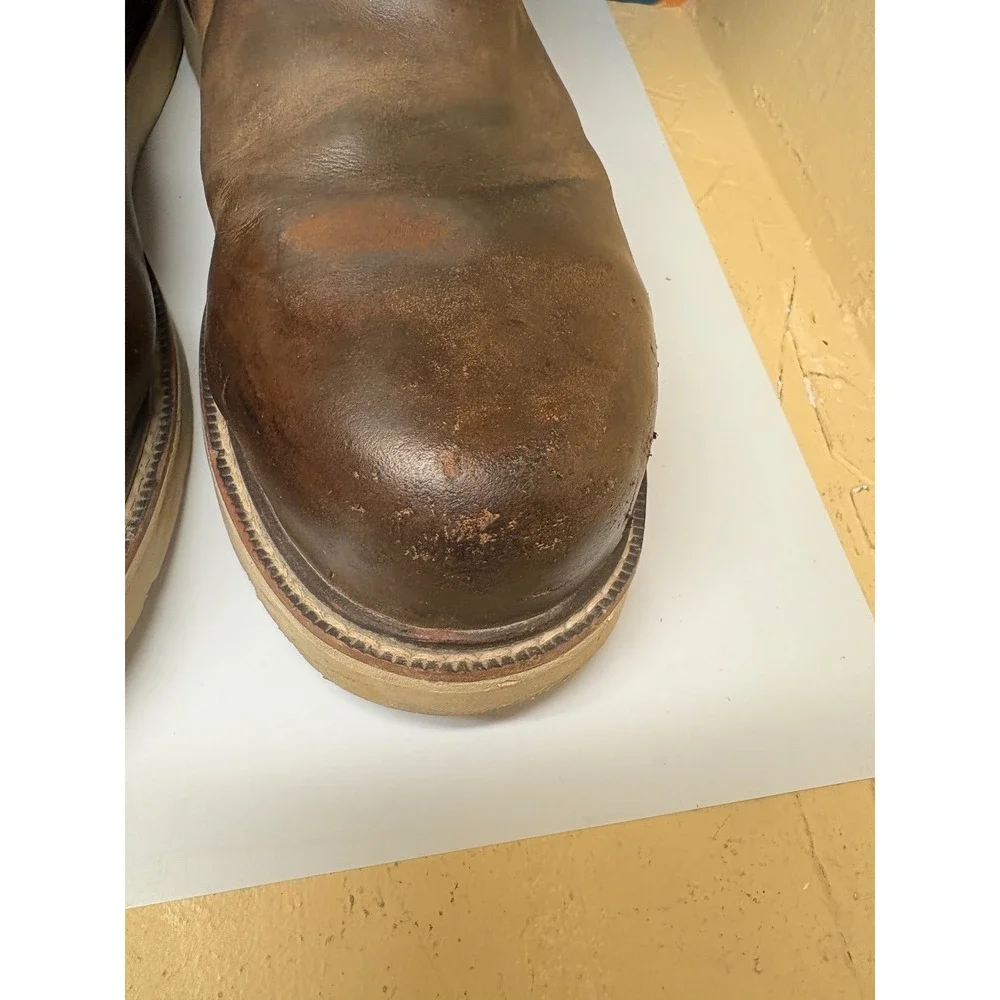 Ariat Mens 11EE Brown Leather Composite Toe Wedge Sole Work Boots